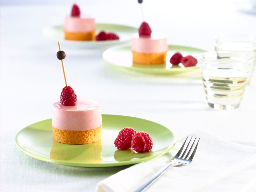 Ricette pasticceria - Pasticceria fine - Bavarese lamponi - Ricettario Chantypak